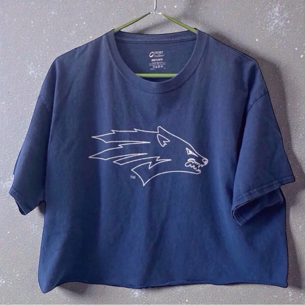UNR Wolf Pack Cropped Tee XL Vintage‑Inspired blue - Picture 5 of 6
